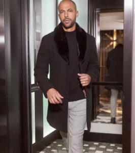Next Black Faux Fur Collar Coat