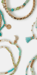 Accessorize - Beaded Stretch Bracelets Turquoise - £16.00 Accessorize - Beaded Stretch Bracelets Turquoise - £16.00