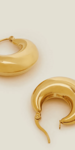 Accessorize - 14ct Gold-Plated Chunky Crescent Hoop Earrings - £18.00 Accessorize - 14ct Gold-Plated Chunky Crescent Hoop Earrings - £18.00
