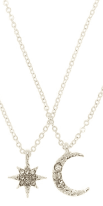Claire’s - Silver-tone Celestial Moon & Starburst Pendant Necklaces - £8.00 Claire’s - Silver-tone Celestial Moon & Starburst Pendant Necklaces - £8.00