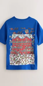 Next - Blue Wheres Wally Regular Fit Christmas Graphic Print T-Shirt - £22.00 Next - Blue Wheres Wally Regular Fit Christmas Graphic Print T-Shirt - £22.00